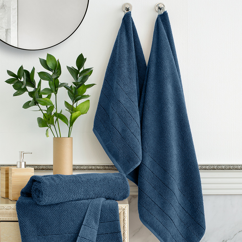 Полотенце махровое Verossa Milano 749761 500 г/м2 70*140 см, Темно-лазурный