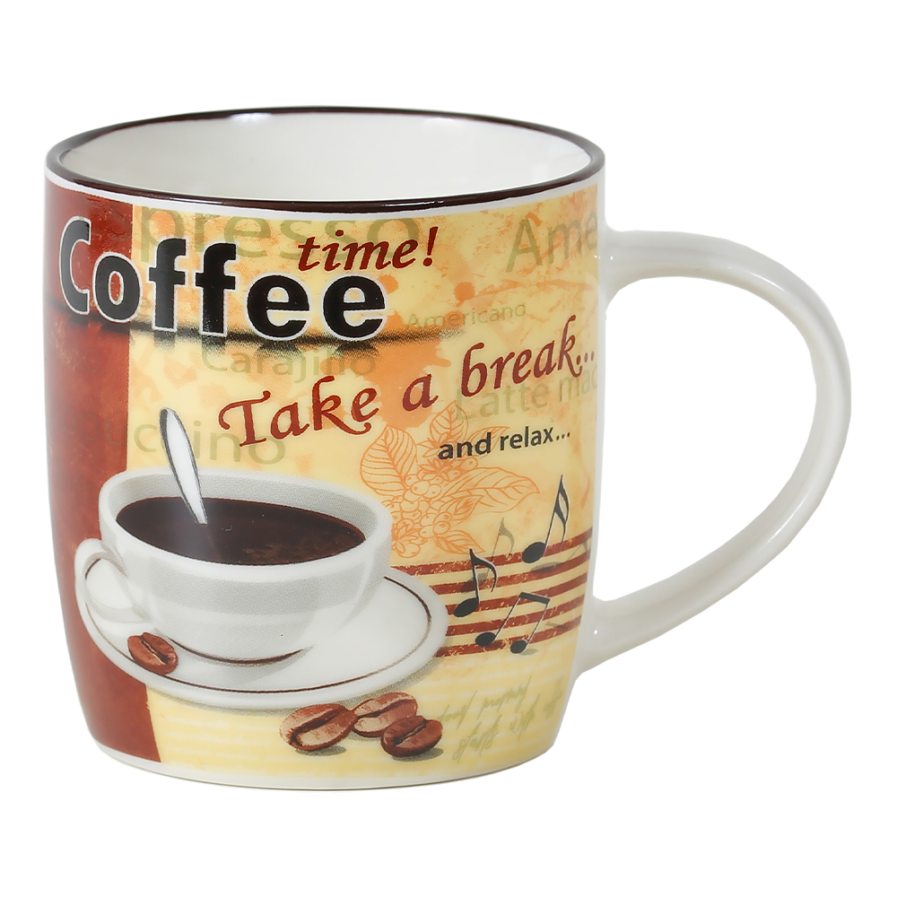 Кружка керамическая BR06/2781J Бодрый день, 340 мл