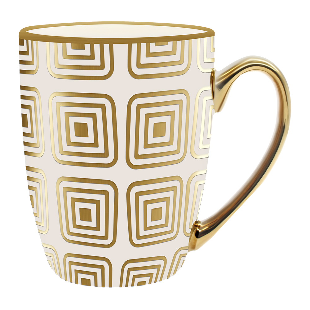 Кружка керамическая KKR-186 Золотой орнамент, 320 мл