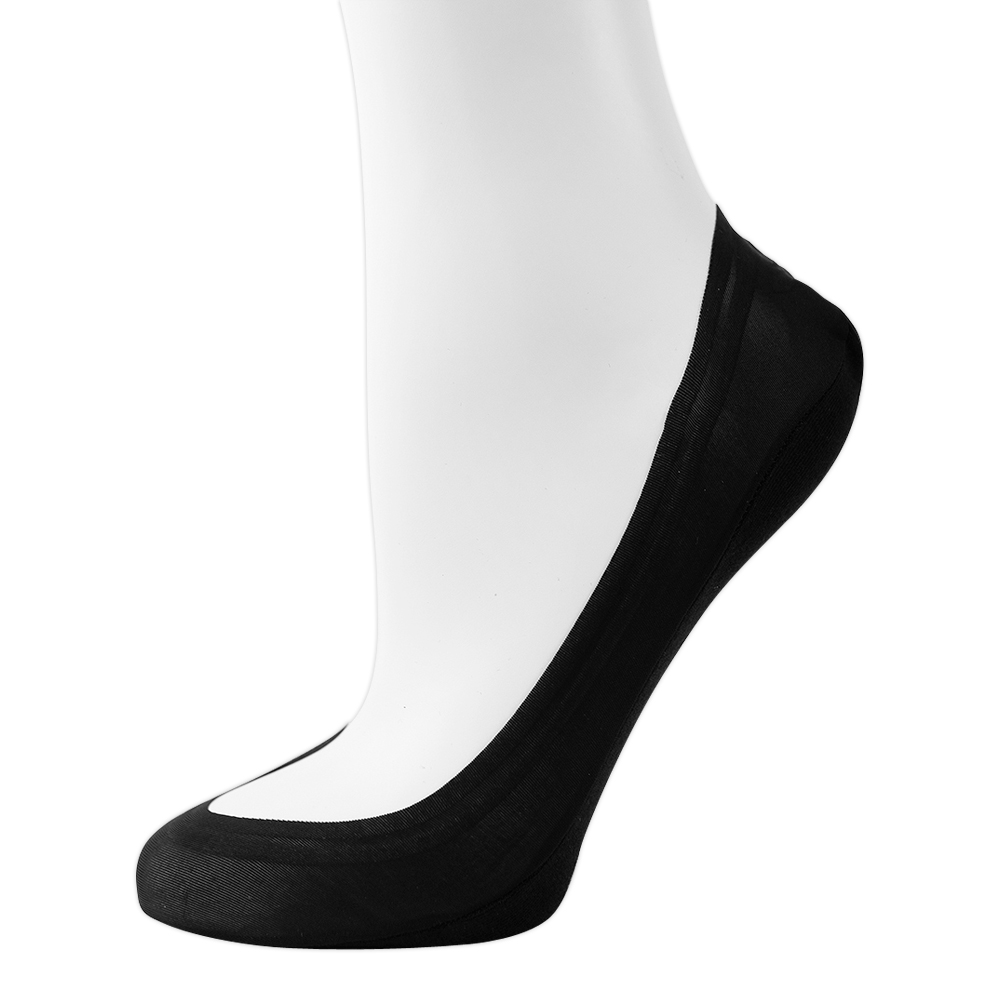 Подследники капроновые Oemen 8016 хлопк. подошва, силикон на пятке, размер 23-25, черный