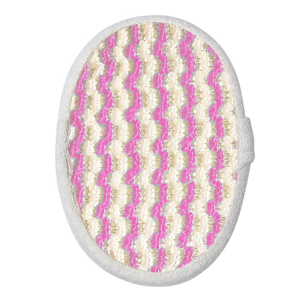 картинка Мочалка для тела из хлопка овальная с ручкой ММ03 