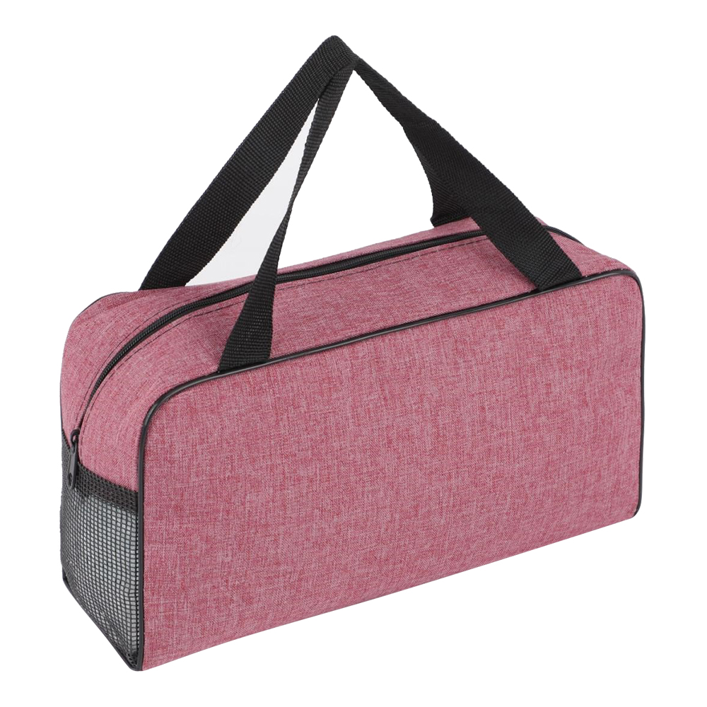 картинка Косметичка 3537008 на молнии, с ручками 26*9*13 см, полиэстер, розовый 