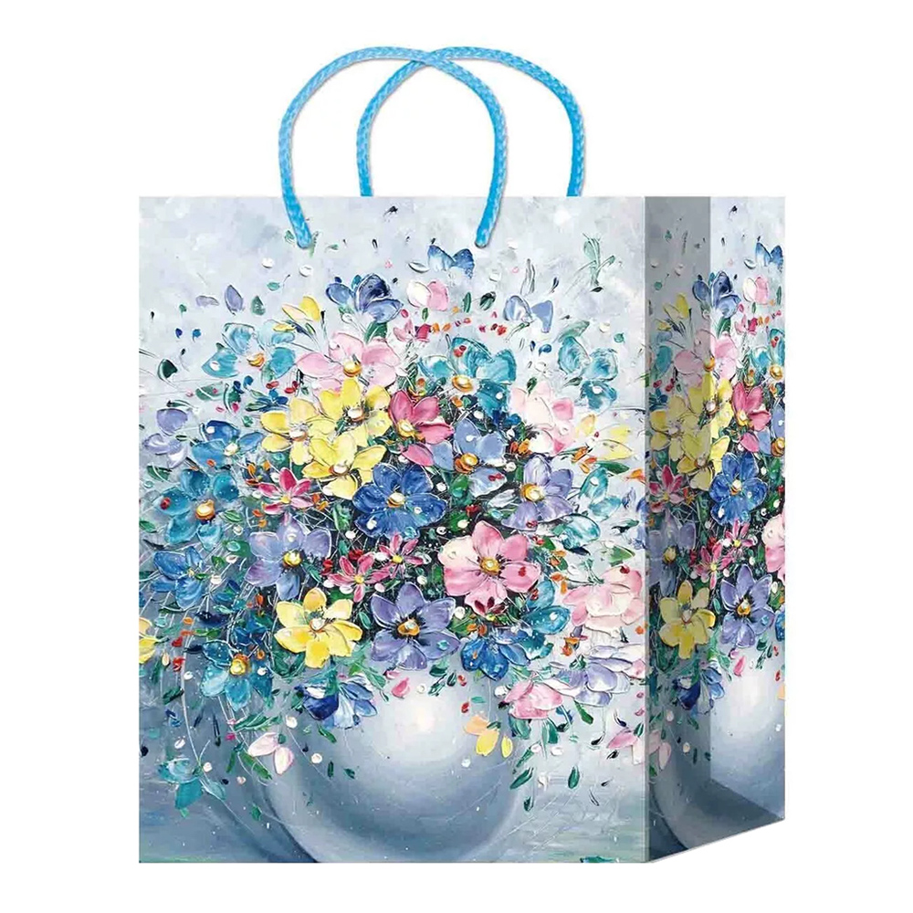 Пакет подарочный MS-621/622/623/624/625 Цветы 14*20*6,5 см, в ассортименте