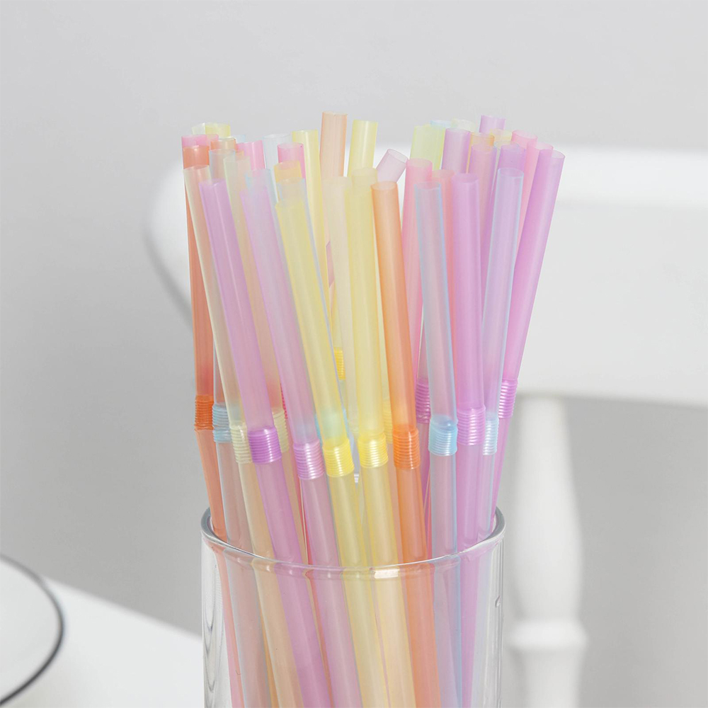 Трубочки 1401530 для коктейля флуоресцентные,с гофрой, 50 шт
