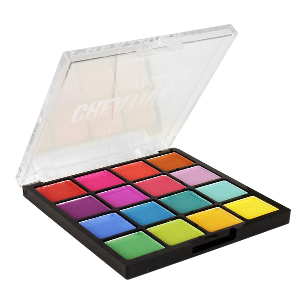 картинка Тени для век Triumf Creativa Palette палетка 16 оттенков, цветная, тон 01 