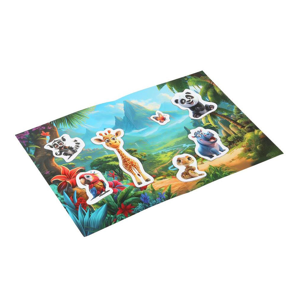 картинка Игра Умные игры Многоразовые липучки 5267 Удивительные животные, в пакете 200*300*5 мм 