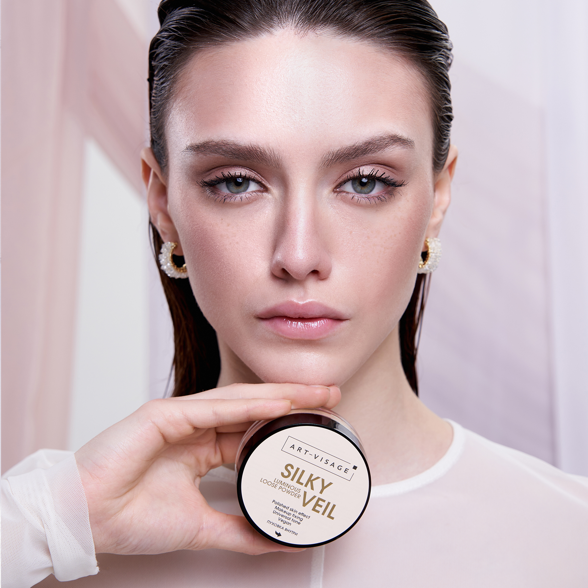 картинка Пудра рассыпчатая Art-Visage Silky Veil, Сияющая, тон 303, 10 г 