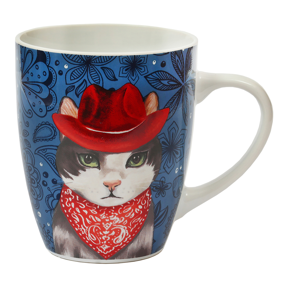 Кружка керамическая R03H/414 Котомания, 340 мл