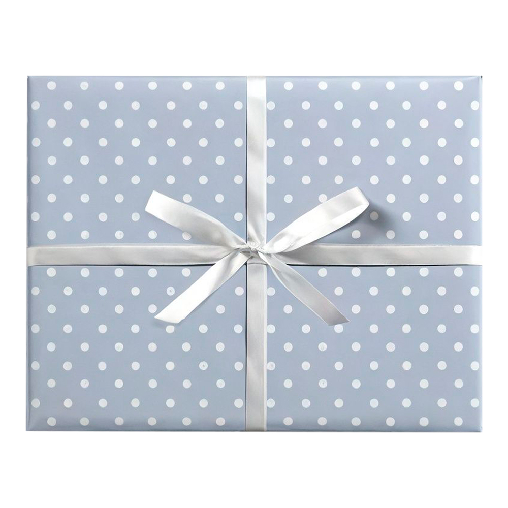 Бумага упаковочная Ч45079_1 крафт, Горох, 78 г/м² 100*70 см, голубой, белый