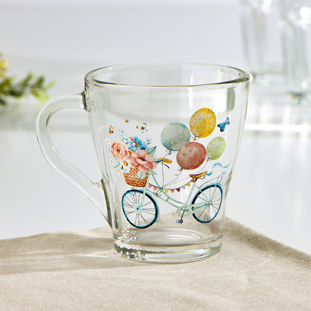 Кружка стеклянная 9750847 грация, Романтика, стекло, 250 мл