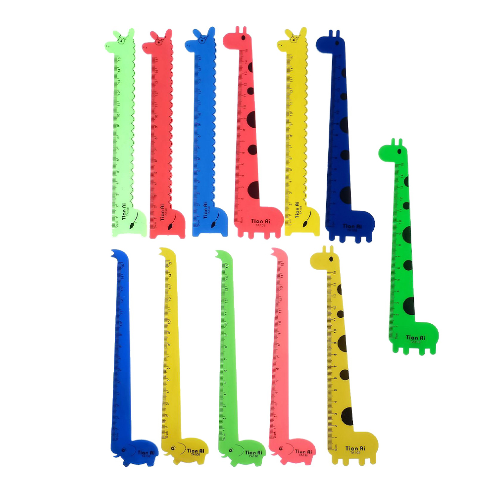 Линейка Calligrata 299500 Фигурки, с рисунком, непрозрачная,15 см, пластик, в ассортименте