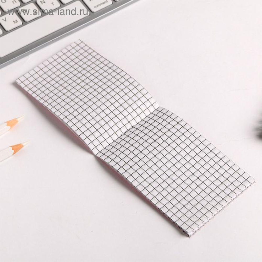 Блокнот ArtFox STUDY 9663021 А7 скрепка Милые зверята, клетка, 19 листов