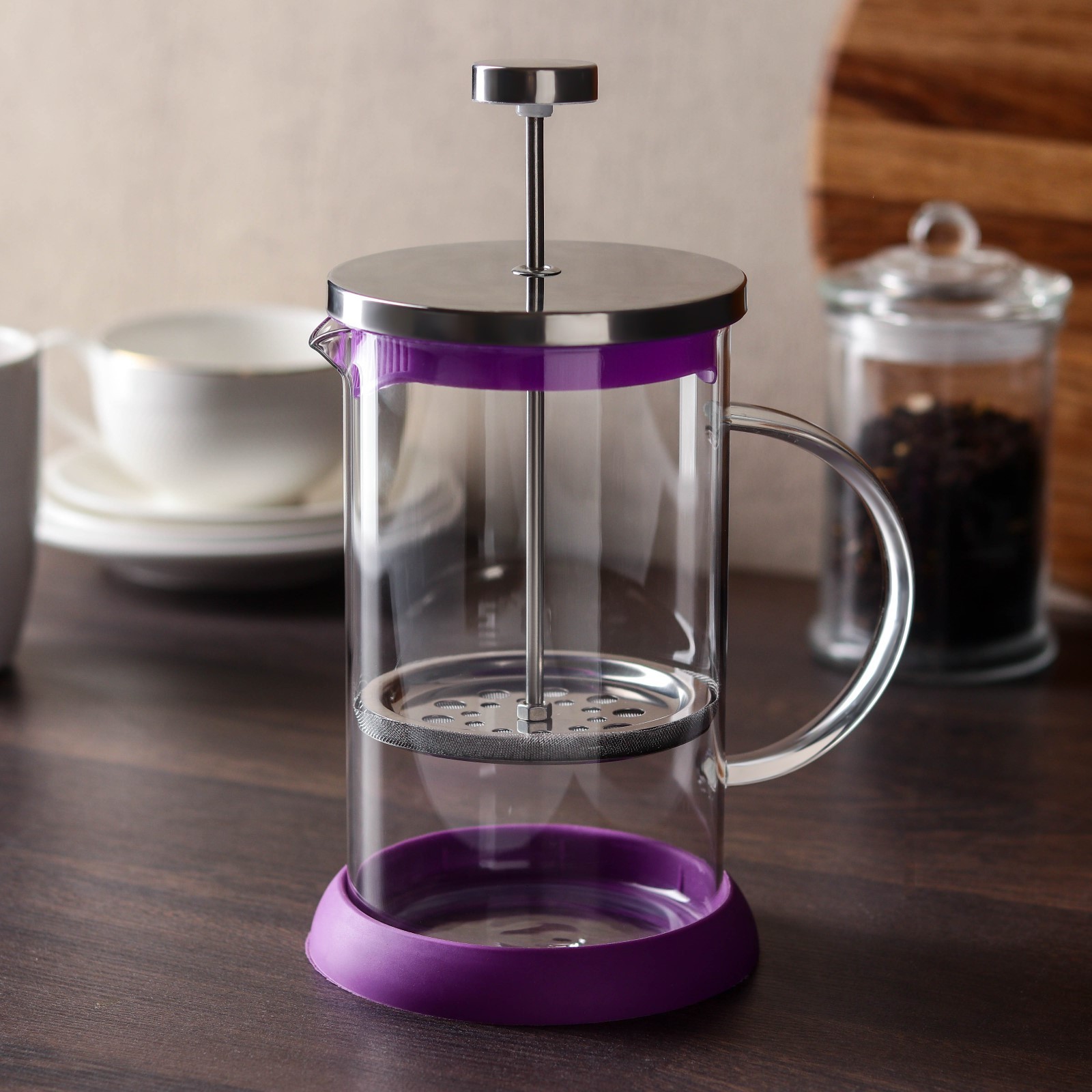 Чайник-пресс CHFP-05 цвет: сиреневый, стекло, 0,8 мл