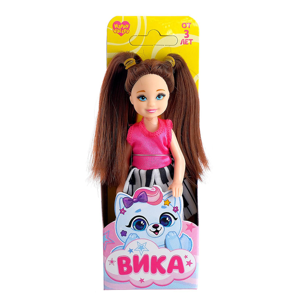 картинка Кукла 5252313 малышка Вика, 13 см, пластик, текстиль 