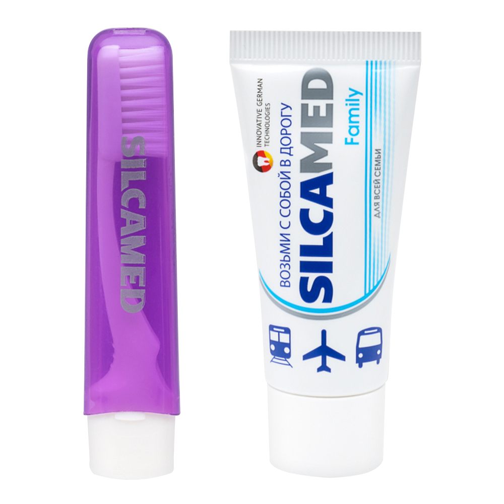 картинка Набор Silca Med Family Дорожный (зубная паста + зубная щетка) 