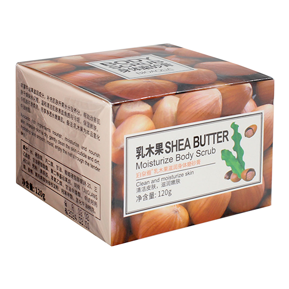 картинка Скраб для тела Bioaqua Сахарный,увлажняющий с маслом семян дерева Ши, 120 мл 