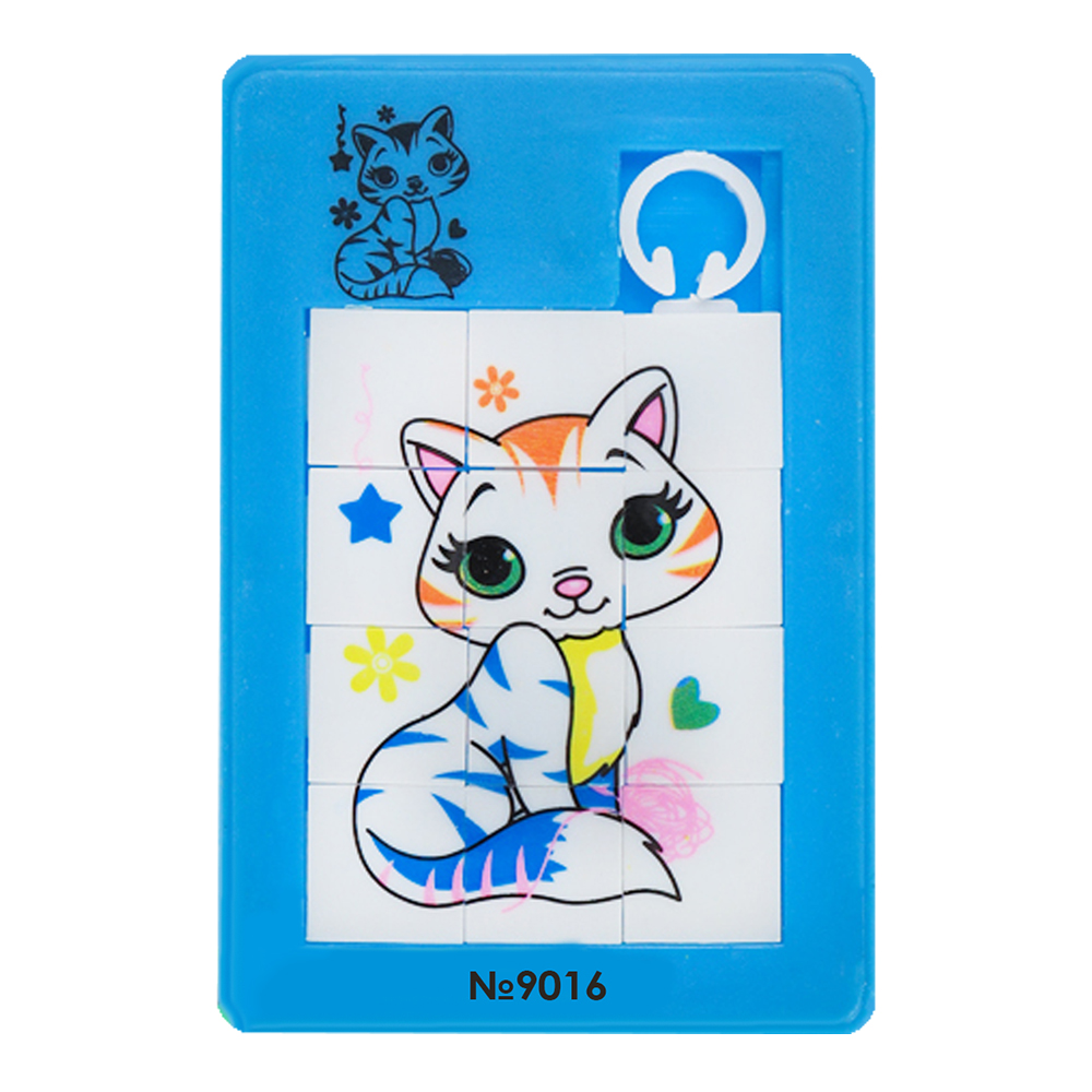 картинка Головоломка Y1481087 Пятнашки, 8,2*5,5*0,4см, 12 элементов 