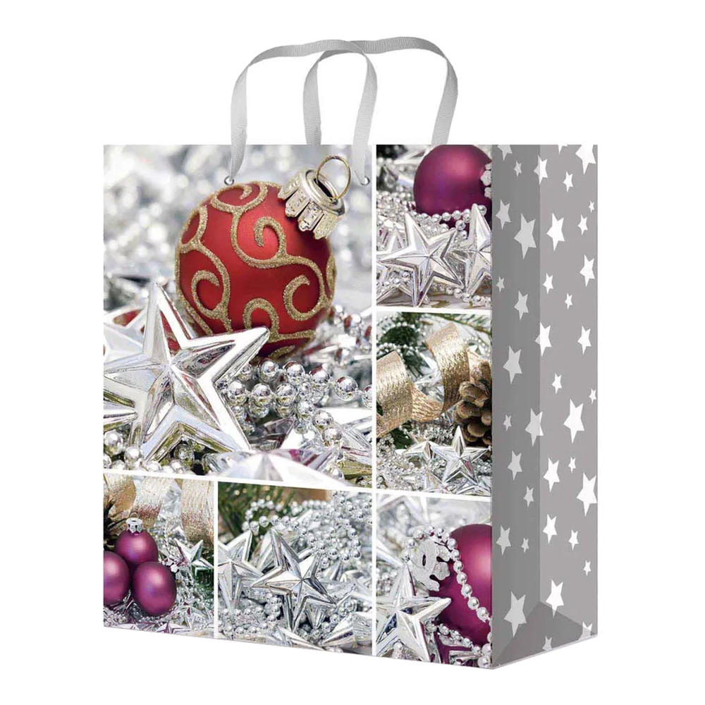 Пакет подарочный M-2366/2367/2368/2369/2370 Новогодний 18*22*10 см, микс