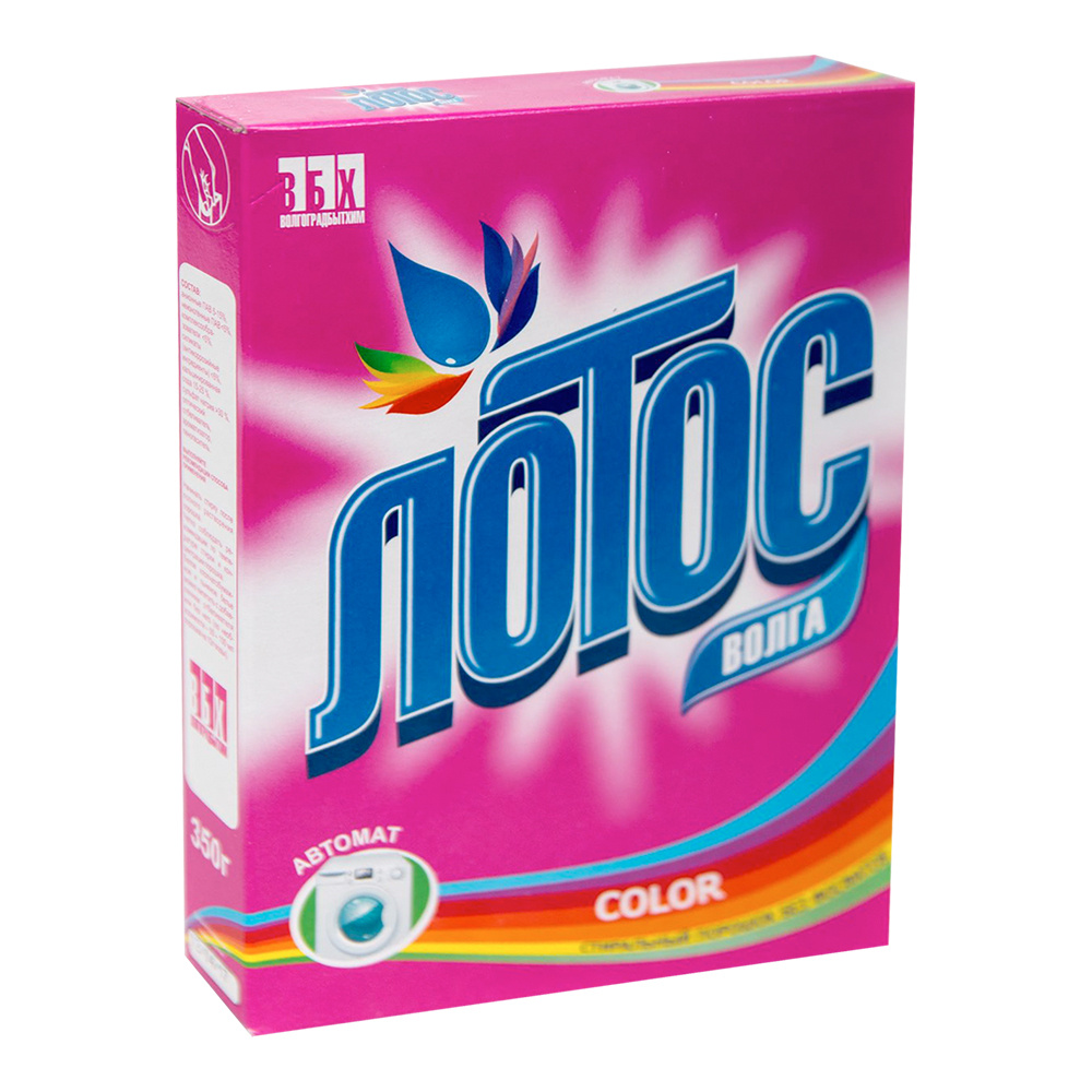 картинка Стиральный порошок Лотос-Волга Color бесфосфатный, автомат, 350 г 