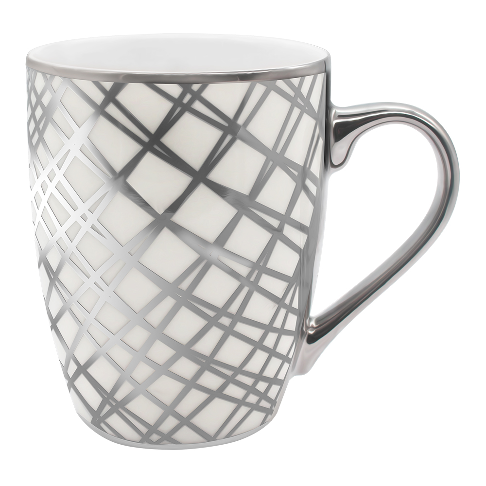 Кружка керамическая KKR-185 Металлизированный узор, 320 мл