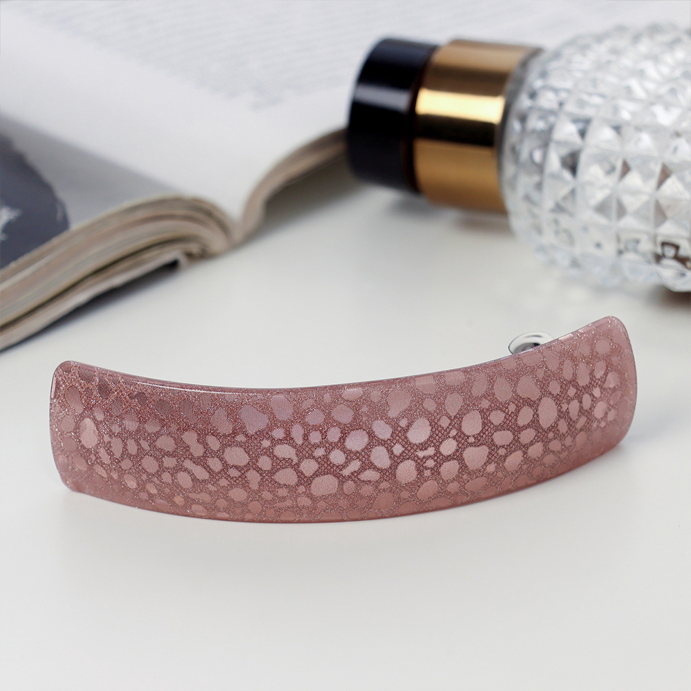 картинка Заколка-автомат для волос Queen Fair 10691281 Сильва, гранитный принт, 9 см, в ассортименте 