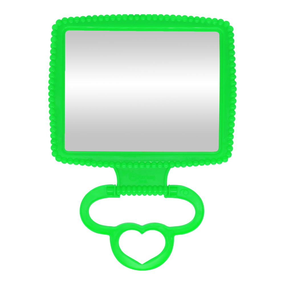картинка Зеркало ZCDE-05 настольное квадратное 13*10,5 см, пластик, зеленый 