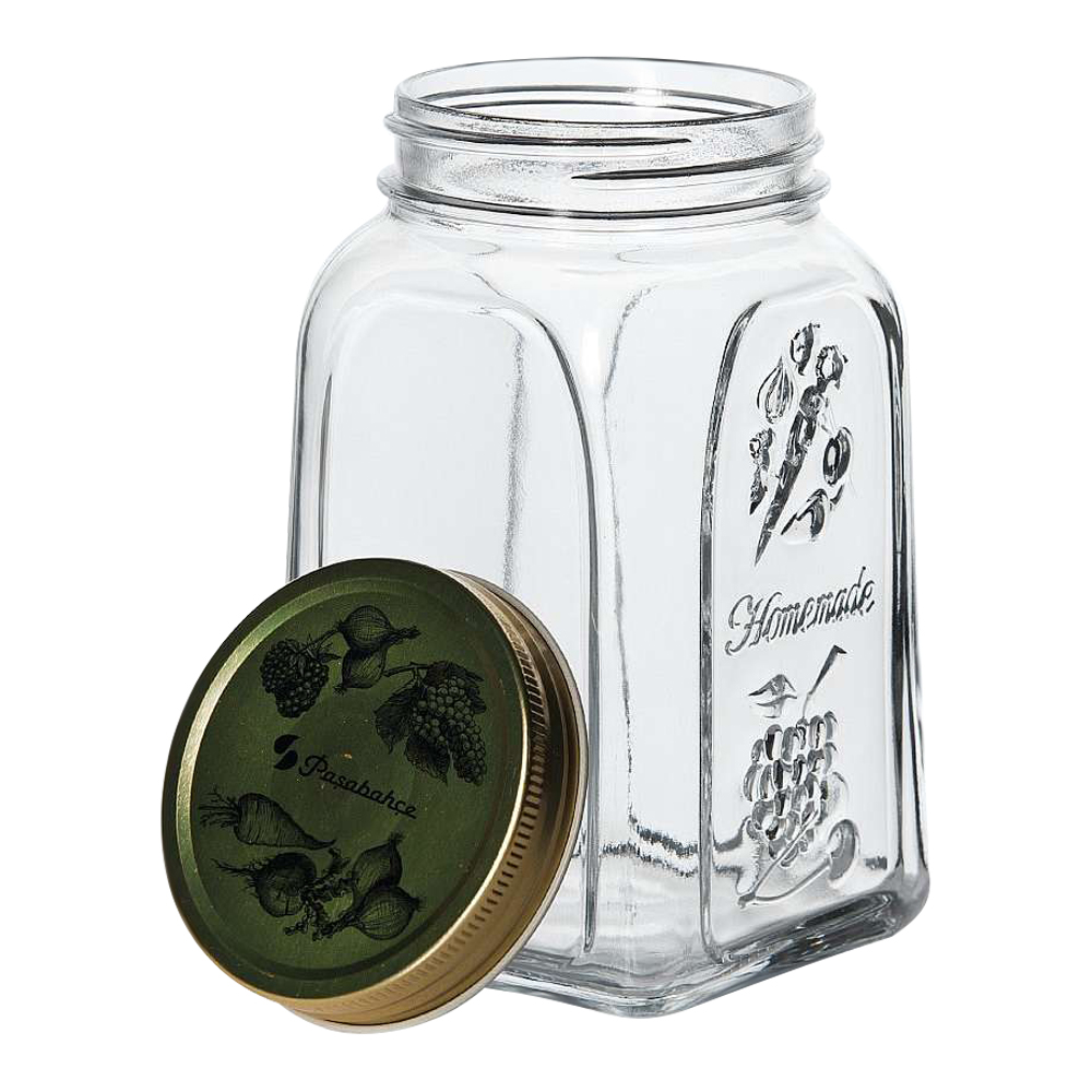 картинка Банка для сыпучих продуктов Pasabahce 80385SLB HomeMade с металлической крышкой, стекло, 1 л 