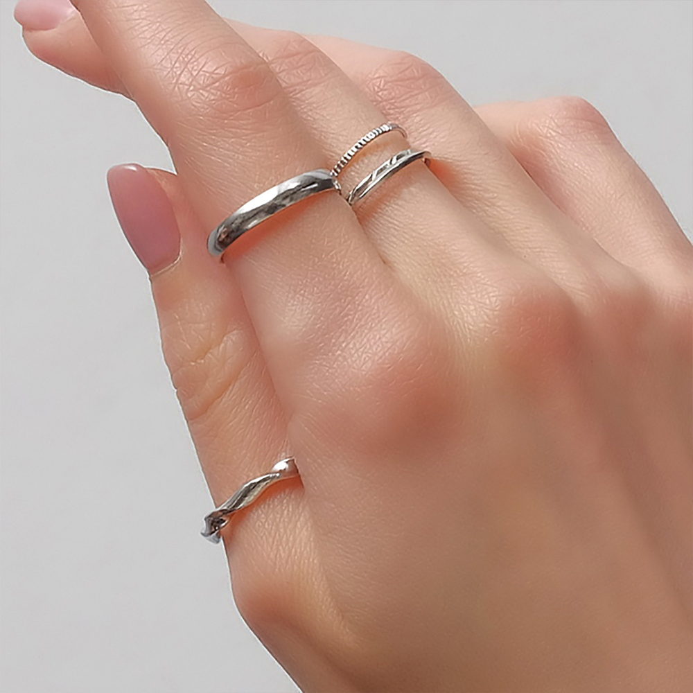 Бижутерия Queen Fair 7110808 Идеальные пальчики, набор 5 штук, стразы, бижутерный сплав, серебро