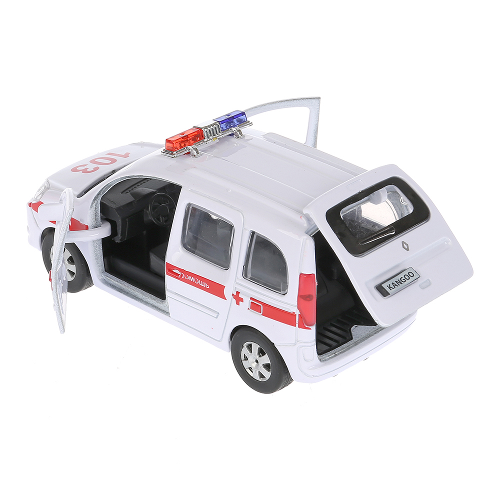 картинка Машина 268493 Технопарк Renault Kangoo Скорая, инерционная, 12 см, металл 
