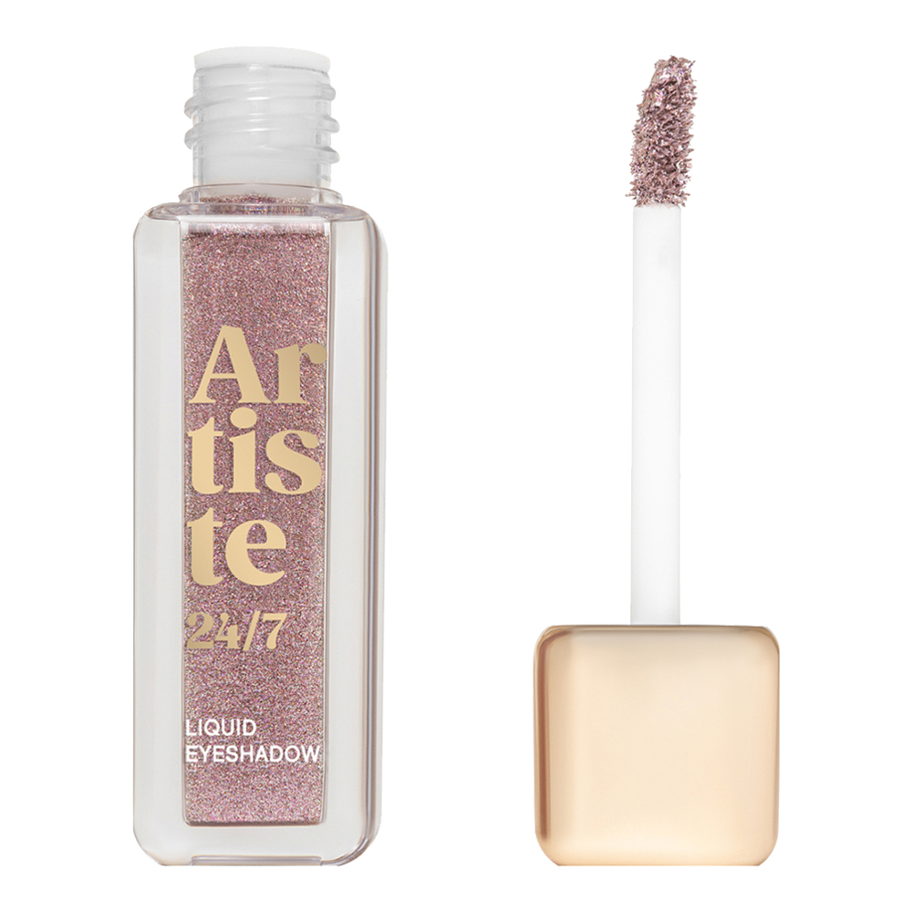 картинка Тени для век Vivienne Sabo Artiste жидкие, стойкие, мерцающий, холодный розовый, 08 