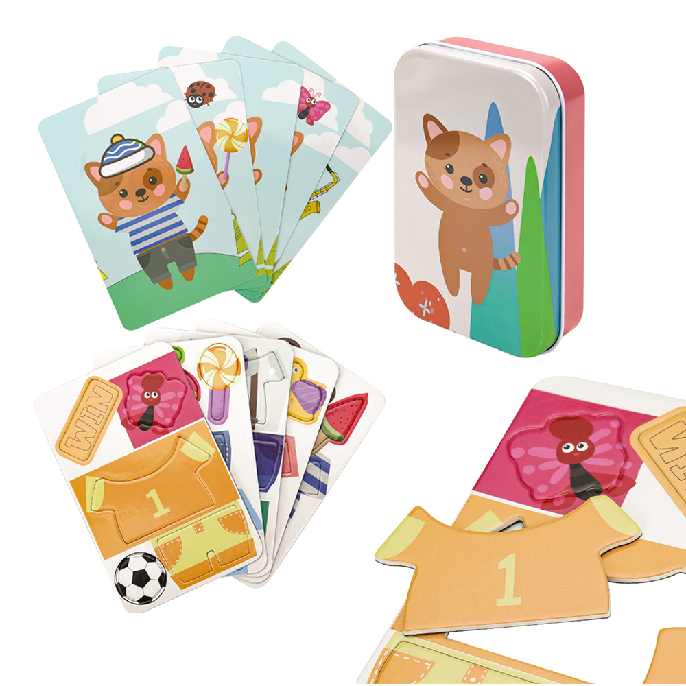 картинка Пазл Prime3D 22313 магнитный, Котик 1 куколка + 5 карт 