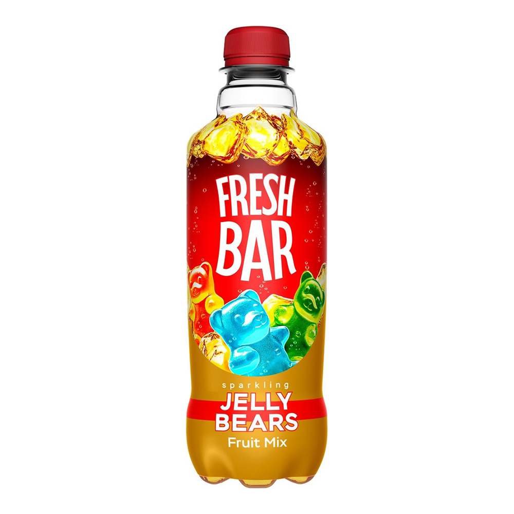 картинка Вода газированная Fresh Bar Jelly Bears, безалкогольный, сильногазированный, 0,48 л 