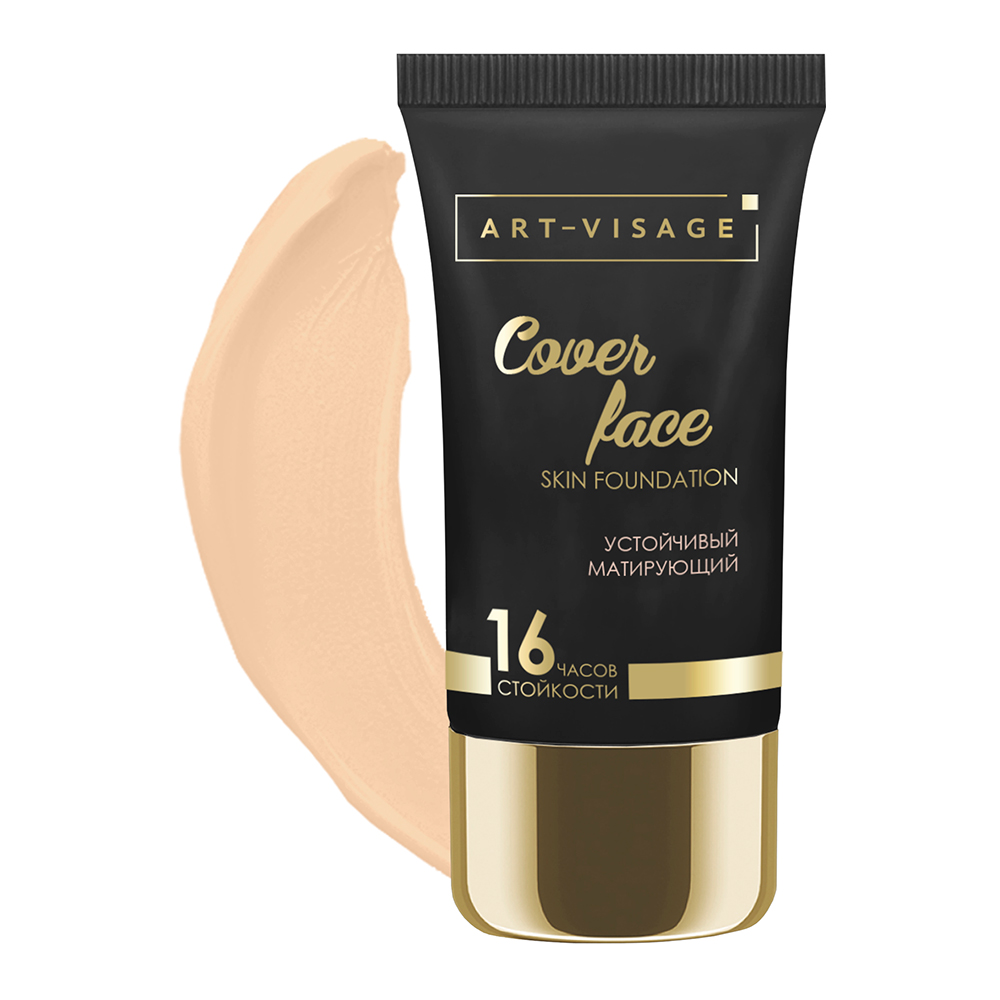 картинка Крем тональный Art-Visage Cover Face устойчивый, матирующий, ваниль, тон 209, 25 мл 