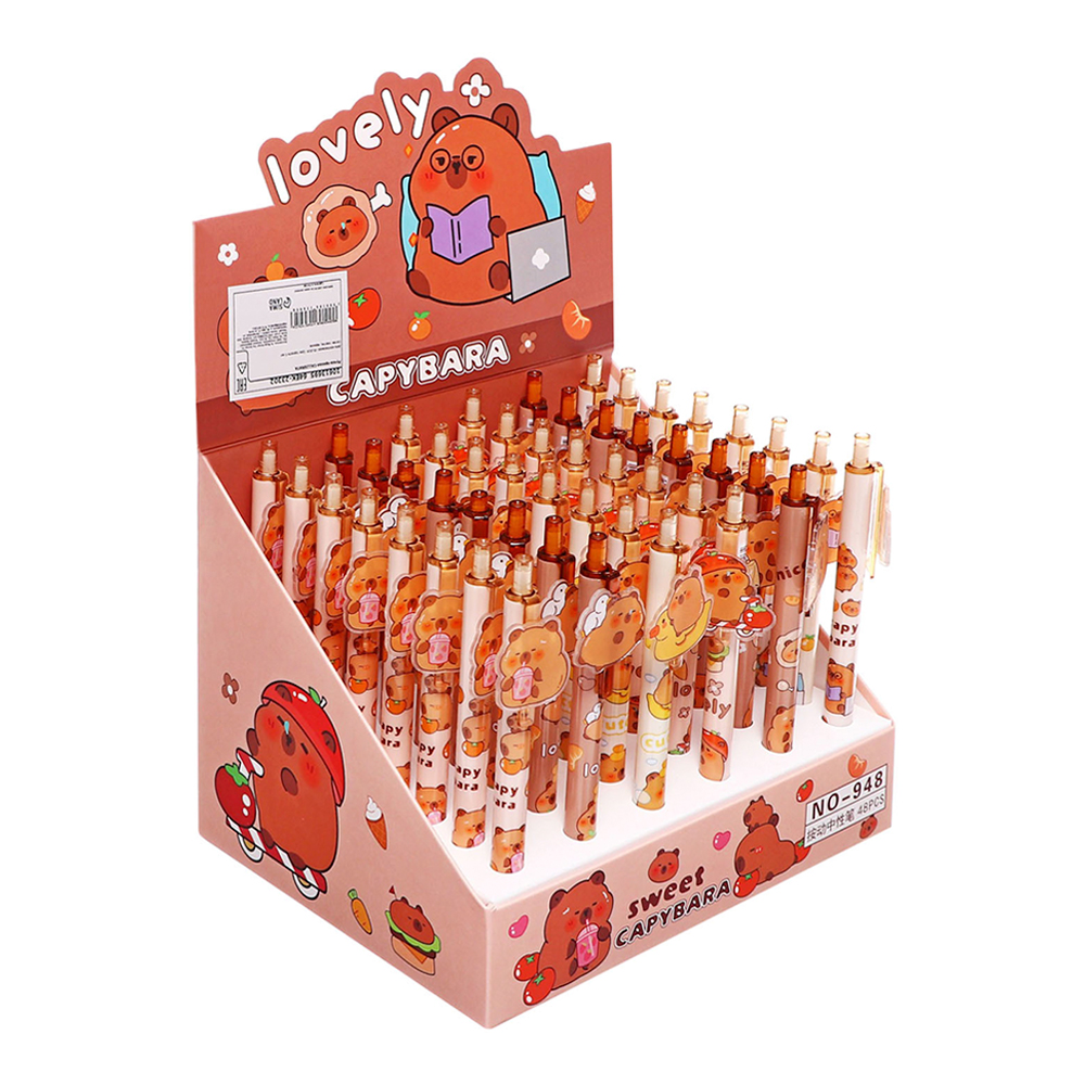 Ручка гелевая Calligrata 10613695 прикол Капибара, стержень синий, пластик, в ассортименте