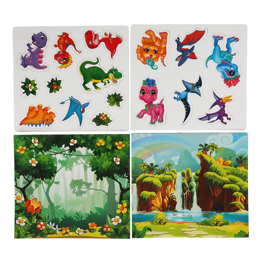 картинка Игра 4680107941602 Динозаврики на магнитах в коробке, 16 элементов 