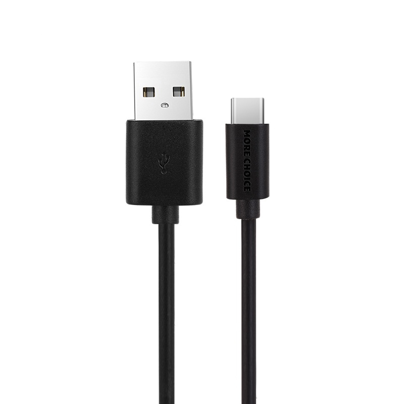 картинка Дата-кабель для зарядки MoreChoice K13a USB для Type-C 2.4А, черный, 1 м 