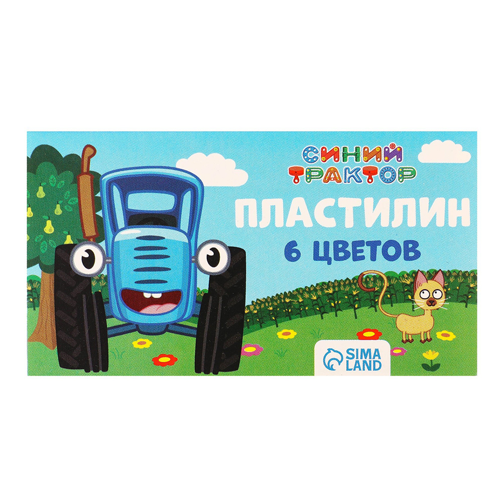 Пластилин Синий трактор 9514553 цветной 60 г, 6 цветов