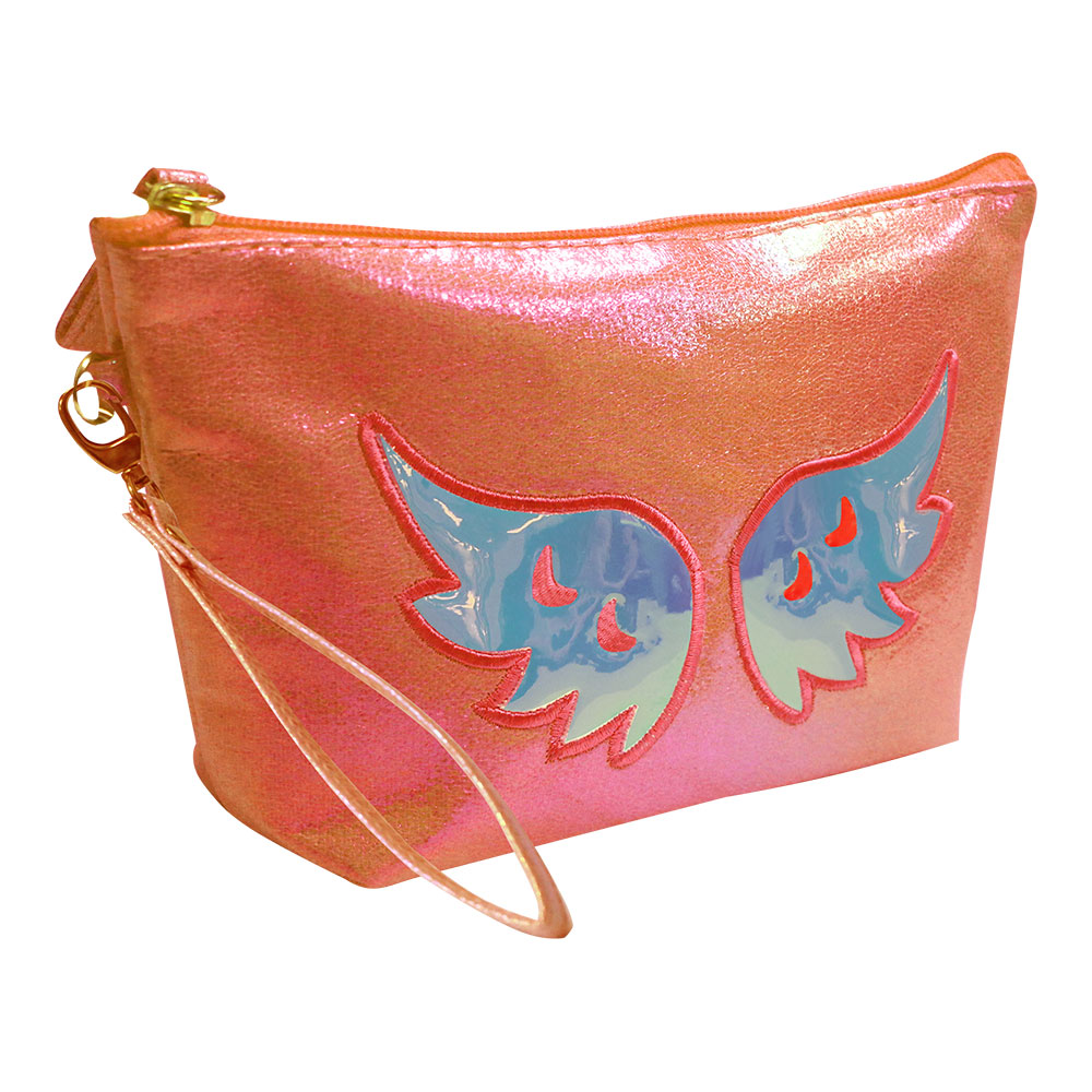 картинка Косметичка трапеция Крылья 22*6.5*12.5 см, полиэстер, цвет в ассортименте 