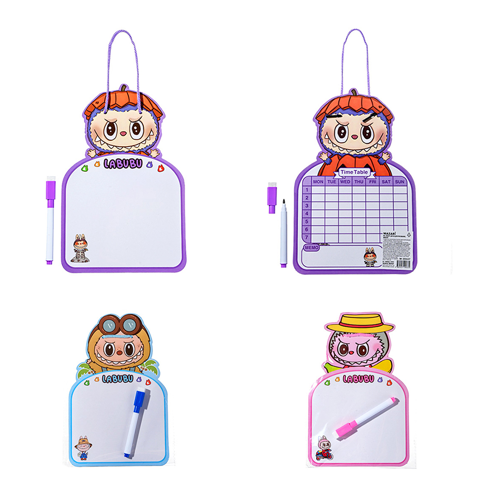 картинка Доска для рисования M-20537 магнитная, Зубастик, маркер в комплекте, 3 дизайна, 25*16 см 