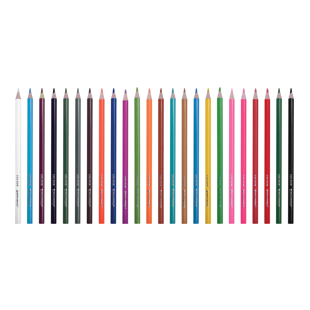 Карандаши цветные Brauberg 181944 Kids, трехгранные, грифель 3мм, 24 цвета