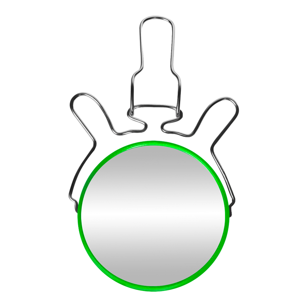картинка Зеркало ZCDE-28 настольное круглое, 10 см, зеленый металл 