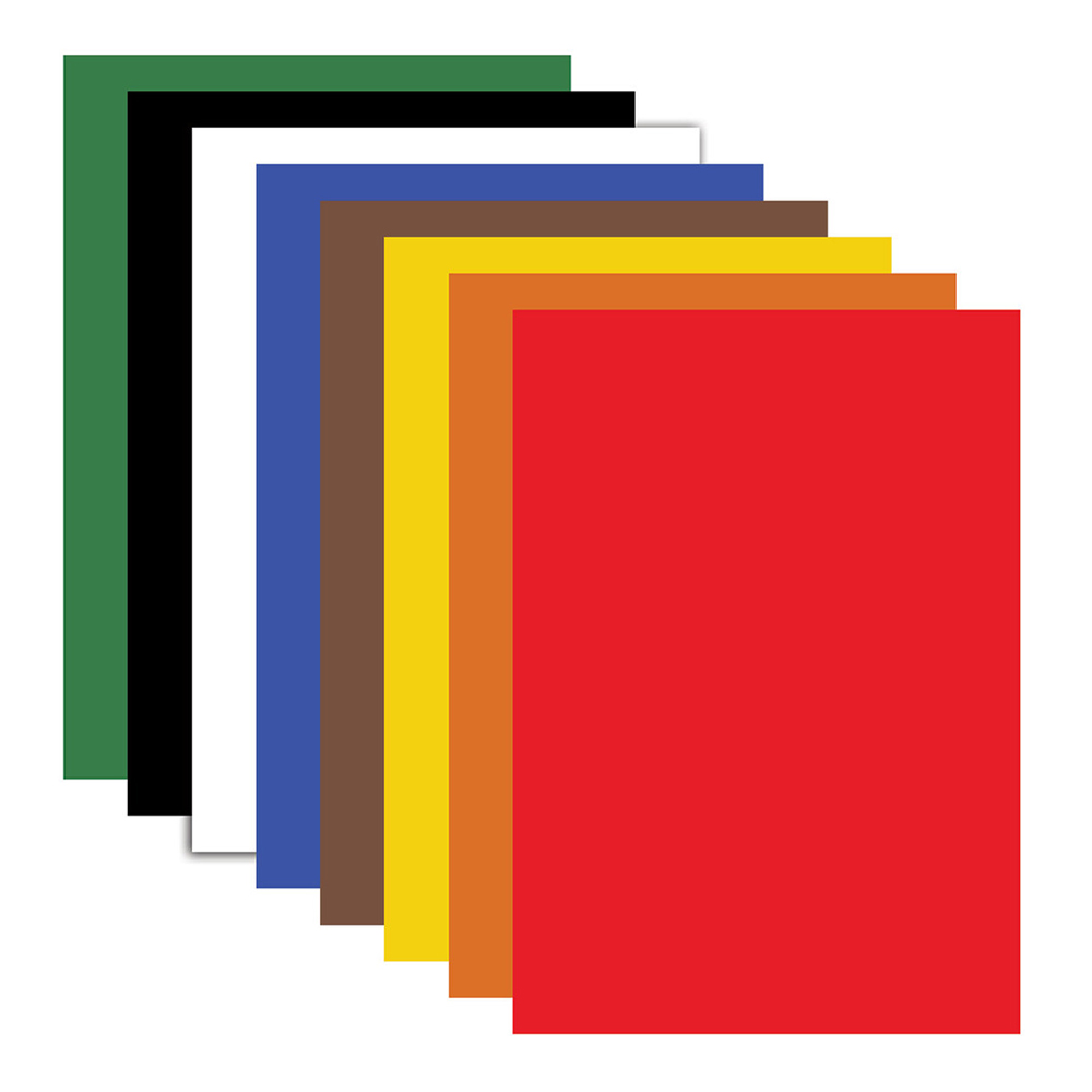 Картон Пифагор 127050 цветной,немелованный (матовый) А4 200*283 мм, 8 листов