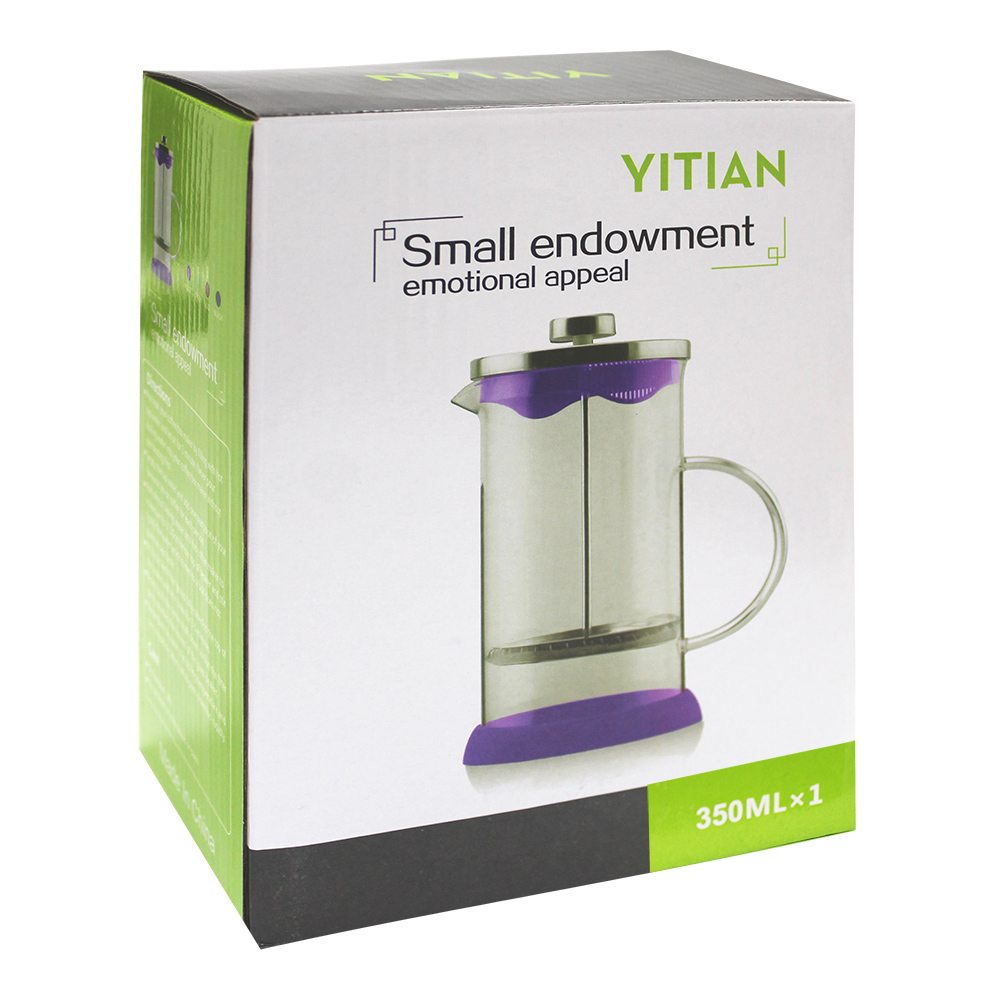 Чайник-пресс CHFP-03 цвет: голубой, стекло, 0,35 мл