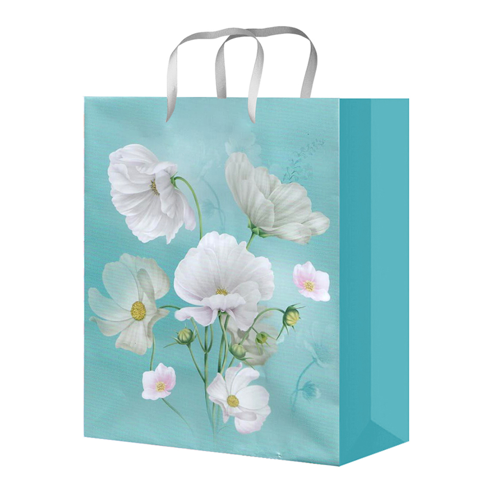 Пакет подарочный S-100/101/102/103/104 Цветы пастель 11,1*13,7*6,2, микс