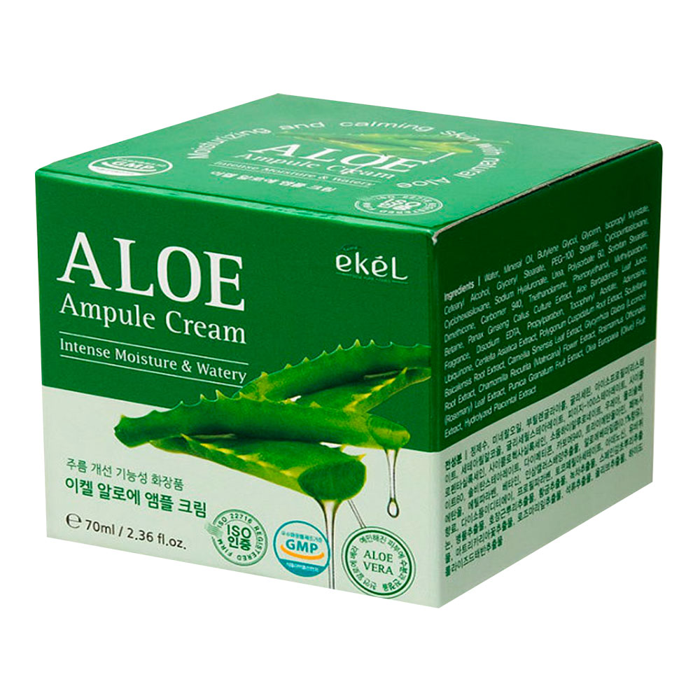 Крем для лица Ekel Aloe ampule cream, с экстрактом алоэ, 70 мл