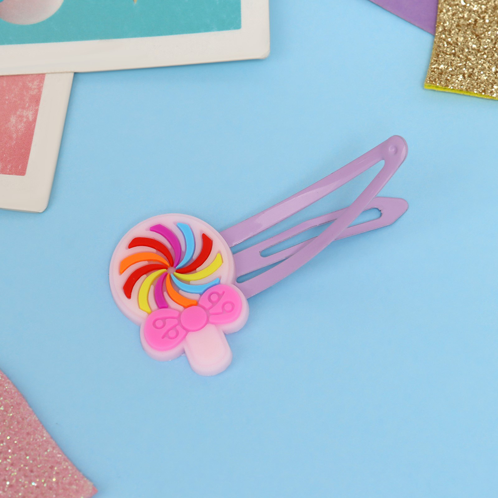 картинка Набор для волос Выбражулька 10454791 Ширли (2 резинки + 4 невидимк) рожок, сиреневый 