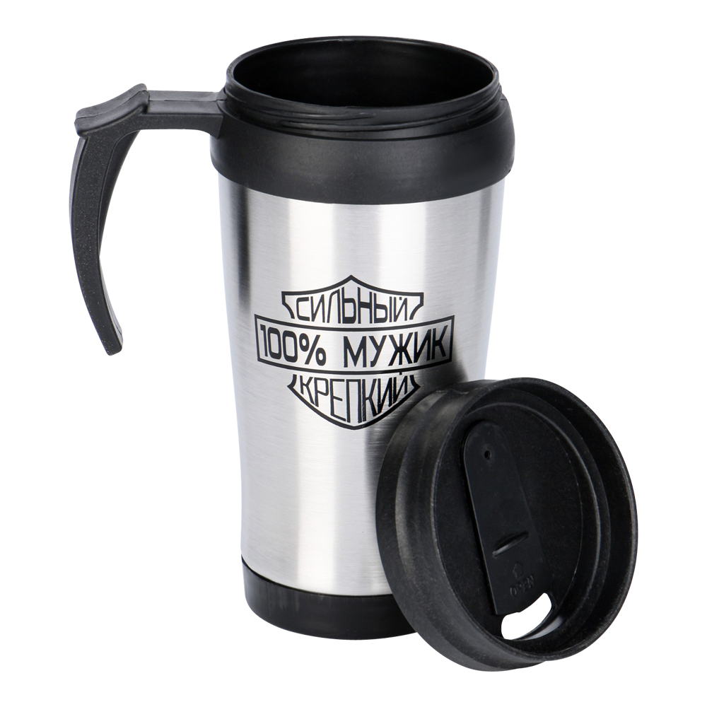 картинка Термос-кружка 7109219 Сильный крепкий, нержавеющая сталь, 350 мл 
