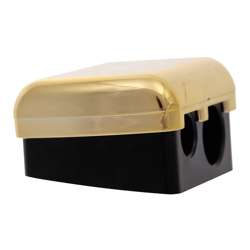 картинка Точилка Parisa Двойная для косметических карандашей, золото 