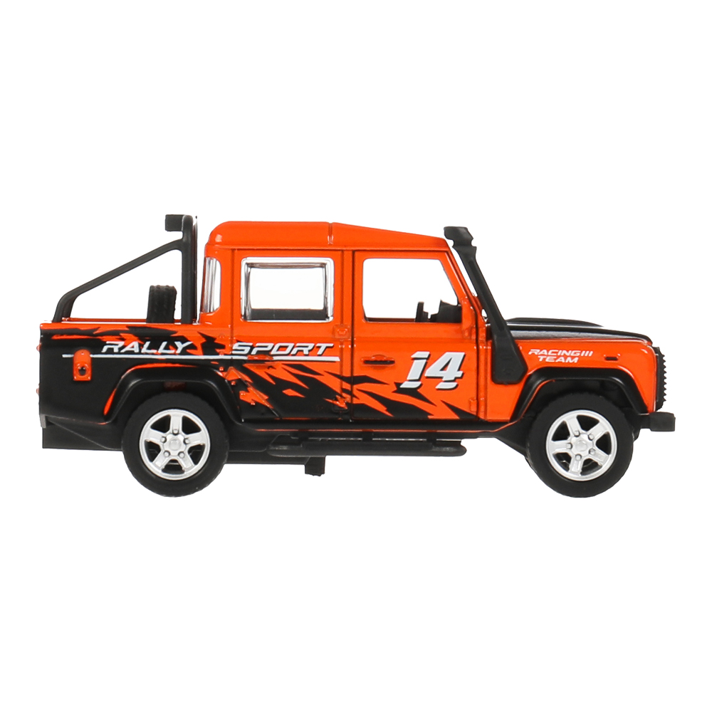 картинка Машина DEFPICKUP-12EXP-OG Технопарк инерционная, Land Rover Defender 110 Pickup, 12 см, металл, в ассортименте 