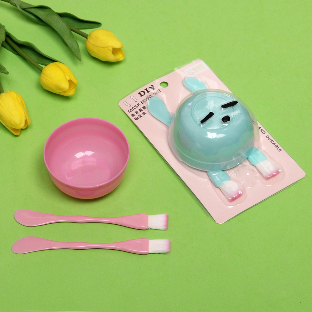 картинка Набор для масок 525-008 Beauty, две кисти и чаша, 15,5*2 см, в ассортименте 